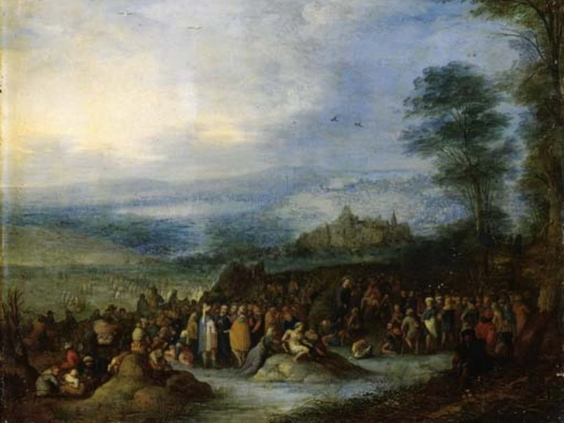 1688-Jozef van Bredael - Cristo che predica alla moltitudine
